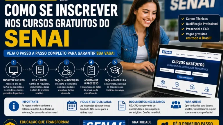 Como se Inscrever nos Cursos Gratuitos do SENAI