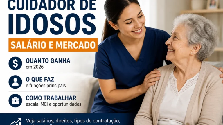 Cuidador de Idosos salário e mercado de trabalho em 2026
