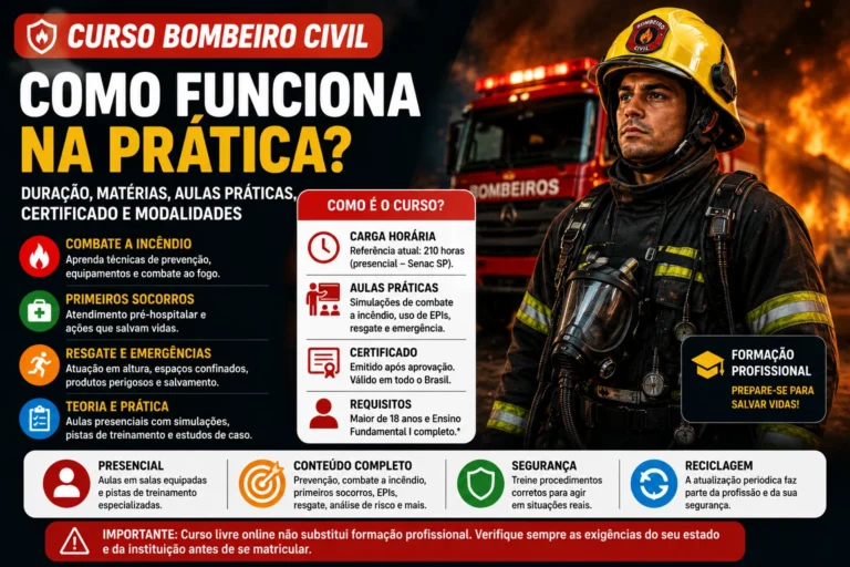 Curso de Bombeiro Civil Como Funciona