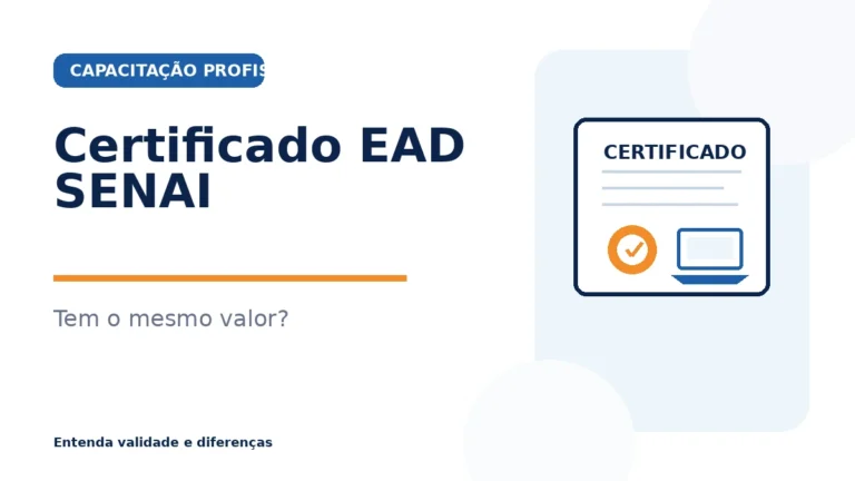 certificado EAD do SENAI tem validade