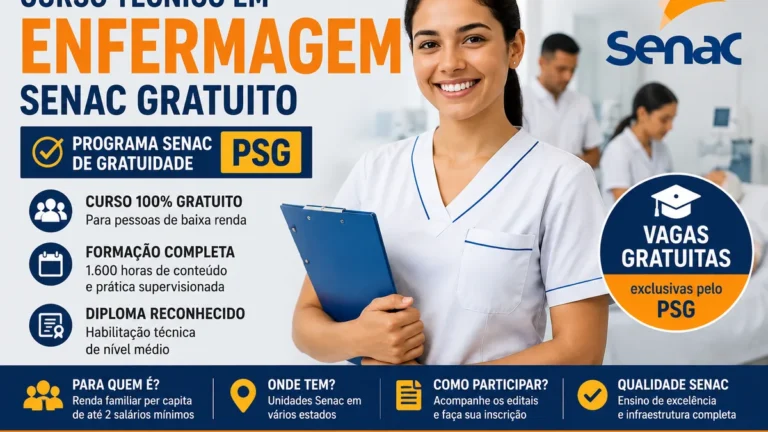 Curso Técnico em Enfermagem Senac Gratuito
