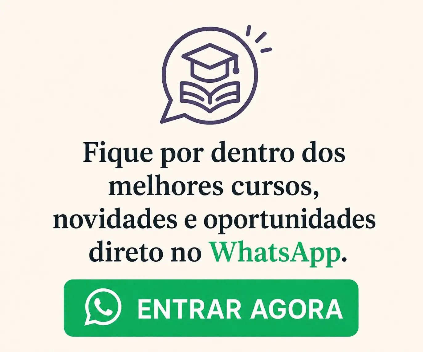 Receba aulas no WhatsApp
