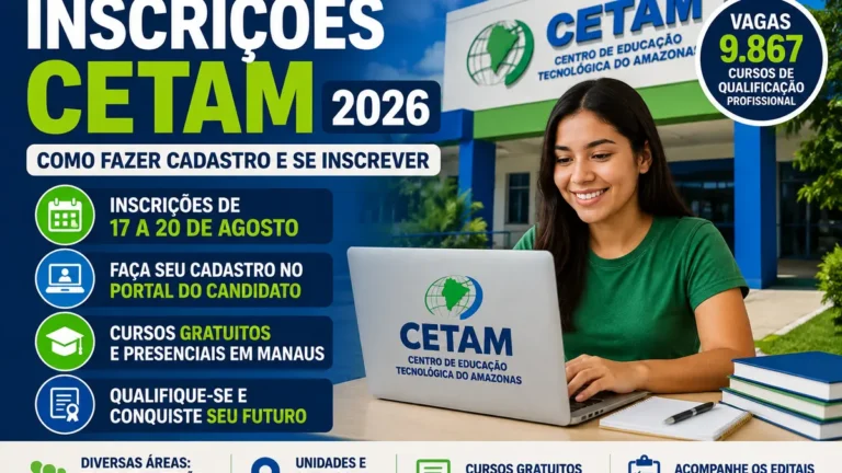 inscrições CETAM 2026